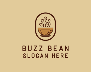 Caffeine - Hot Coffee Cafe logo design