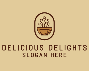 Hot Coffee Cafe logo design