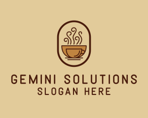 Hot Coffee Cafe logo design