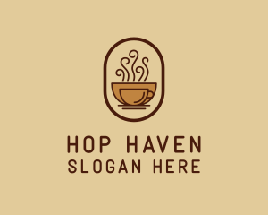 Hot Coffee Cafe logo design