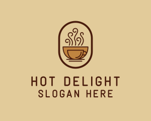 Hot Coffee Cafe logo design