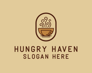 Hot Coffee Cafe logo design