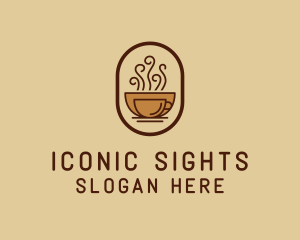 Hot Coffee Cafe logo design