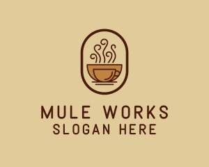 Hot Coffee Cafe logo design