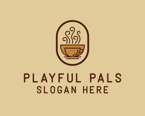 Hot Coffee Cafe logo design