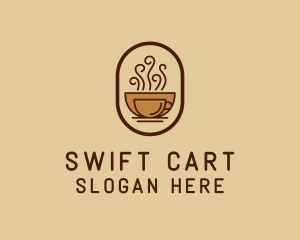 Hot Coffee Cafe logo design