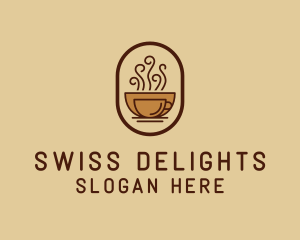 Hot Coffee Cafe logo design