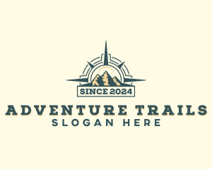 Adventure Mountain Compass logo design