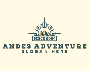 Adventure Mountain Compass logo design