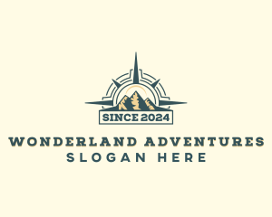 Adventure Mountain Compass logo design