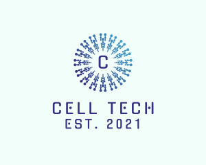 Cell - Motion Radial Cyberspace logo design