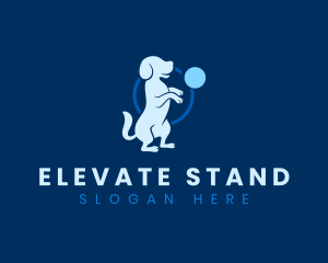 Standing - Dog Stand Playing logo design
