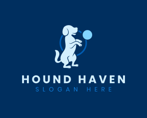 Dog Stand Playing logo design