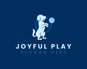 Playing - Dog Stand Playing logo design