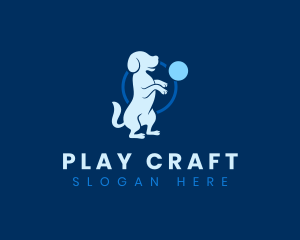 Dog Stand Playing logo design