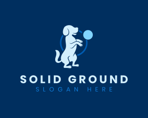 Standing - Dog Stand Playing logo design