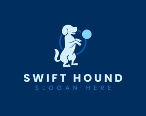 Dog Stand Playing logo design