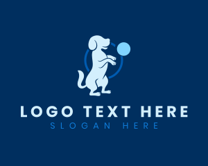 Puppy - Dog Stand Playing logo design
