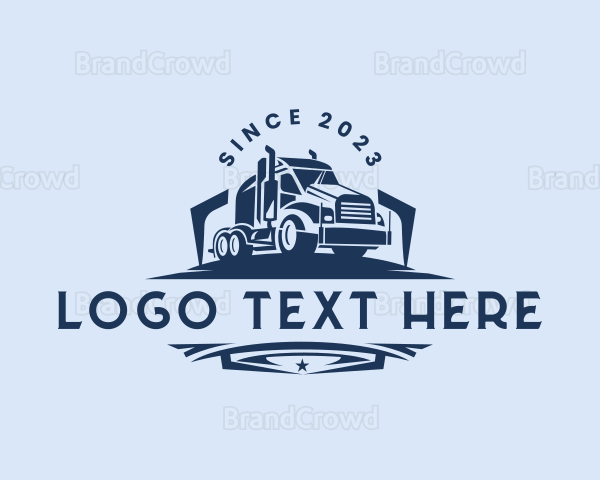 Freight Truck Logistics Logo