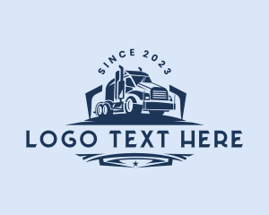 Trucking - Freight Truck Logistics logo design