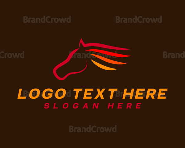 Wild Flaming Horse Logo