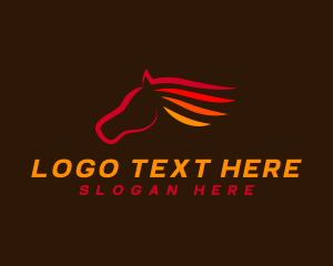 Mane - Wild Flaming Horse logo design