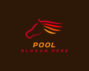 Stroke - Wild Flaming Horse logo design