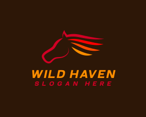 Wild Flaming Horse logo design