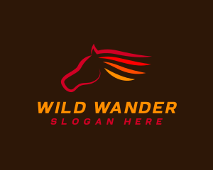 Wild Flaming Horse logo design