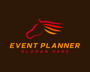 Ranch - Wild Flaming Horse logo design