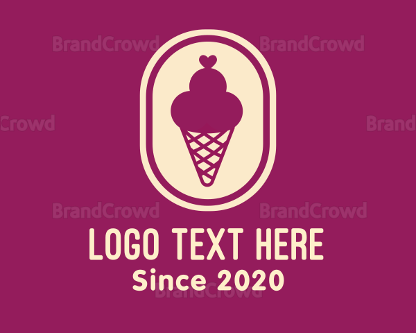 Gelato Ice Cream Cone Logo