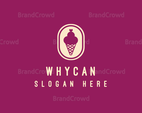 Gelato Ice Cream Cone Logo