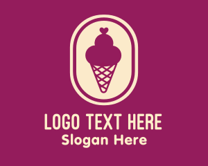 Gelato Ice Cream Cone Logo