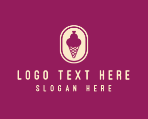 Gelato Ice Cream Cone Logo