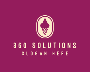 Gelato Ice Cream Cone logo design