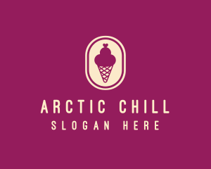 Frozen - Gelato Ice Cream Cone logo design