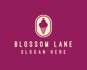 Gelato Ice Cream Cone logo design