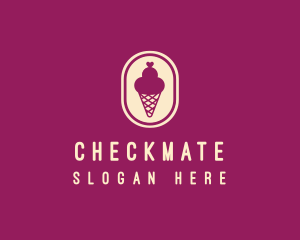 Gelato Ice Cream Cone logo design