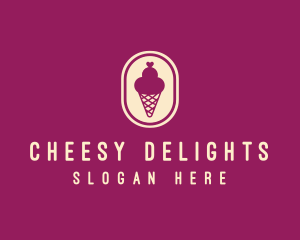 Gelato Ice Cream Cone logo design