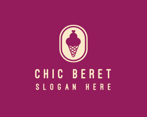 Gelato Ice Cream Cone logo design