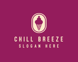 Gelato Ice Cream Cone logo design