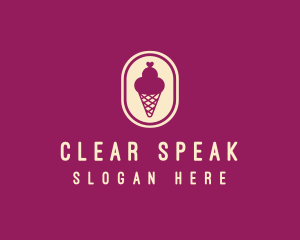 Gelato Ice Cream Cone logo design