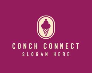 Gelato Ice Cream Cone logo design