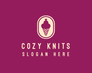 Gelato Ice Cream Cone logo design