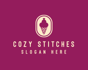 Gelato Ice Cream Cone logo design