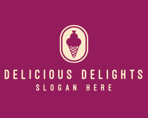 Gelato Ice Cream Cone logo design