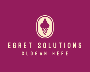 Gelato Ice Cream Cone logo design