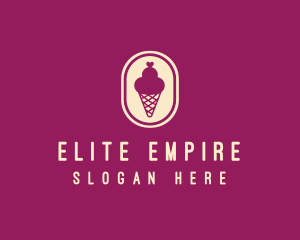 Gelato Ice Cream Cone logo design