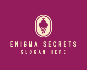 Gelato Ice Cream Cone logo design