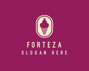 Gelato Ice Cream Cone logo design